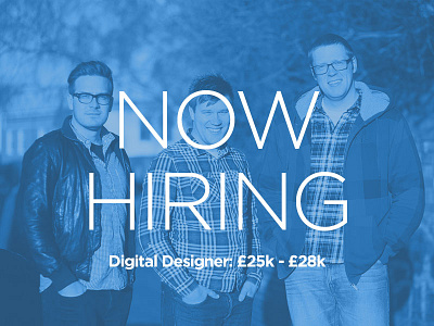 We're Hiring! birmingham design digital hire hiring job jobs team ui ux