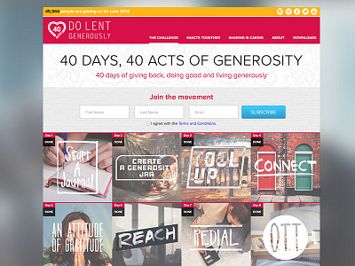 40acts clean hero home layout marketing responsive social type web