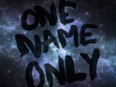 One name only cosmic logo type