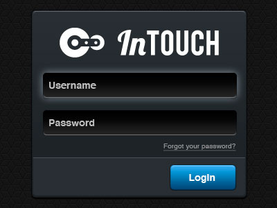 Intouch app button glow logo ui