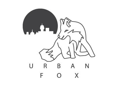 Urban Fox Folk logo branding illustration logo