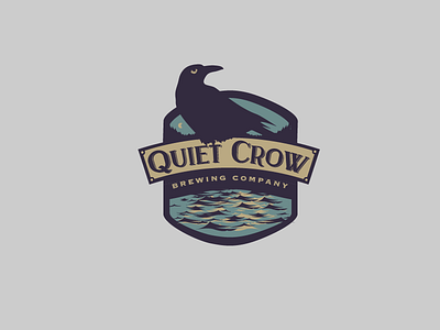 Quiet Crow beer identity logo