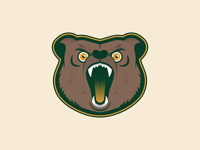 Bruin Bear Head bear bruin bruins graphic design hockey illustration nhl patch sticker vector