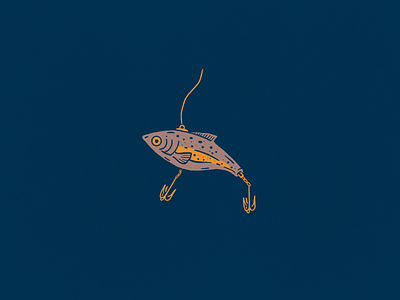 Inktober / 01 / Fish bait digital illustration fish fishing inktober lure outdoors procreate