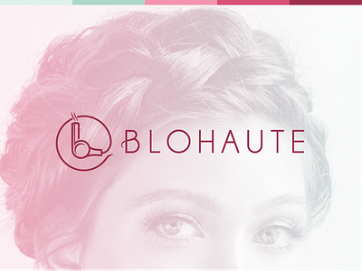 Blohaute Identity blohaute blowdryer logo style stylist vector