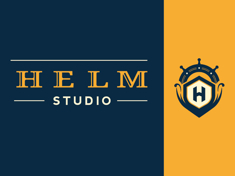 Helm Studio Logo Concept by Ryan Magalhaes on Dribbble