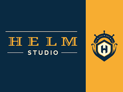 Helm Studio Logo Concept identity logo studio vector
