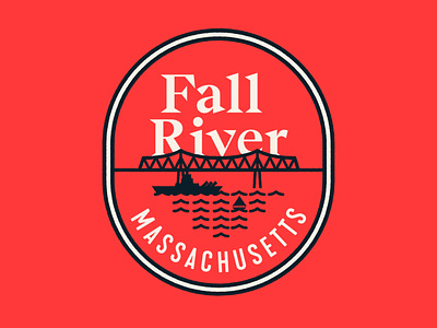 Fall River Massachusetts badge bsds fall river illustration vector warm up
