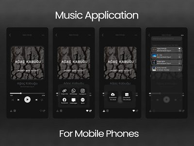 Music Application for Mobile Phones app branding design figma graphic design illustration ui ux
