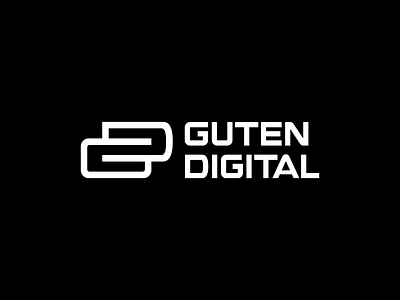 Guten Digital digital gd icon logo logotype minimal