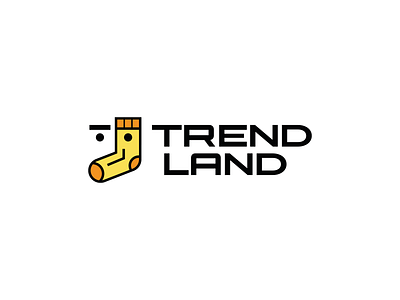 Trend Land branding clothes design graphic design icon land logo logotype minimal simple socks trend