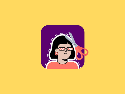 Stick APP app background branding character design girl graphic design icon logo logotype minimal remove simple vector woman