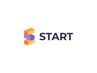 Start blocks branding colors constructor design finance graphic design icon invest lego logo logotype minimal s simple start teach