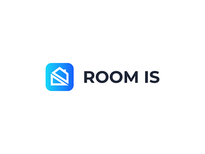 Room is app branding construction design graphic design house icon logo logotype minimal repair room ruler simple