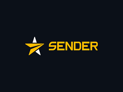 Sender association branding chat communication communion design graphic design icon logo logotype minimal plane platform send simple star