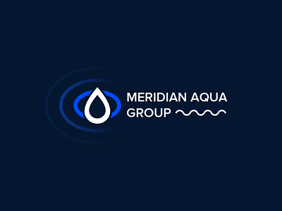Meridian Aqua Group aqua branding delivery design graphic design group icon logo logotype minimal simple water