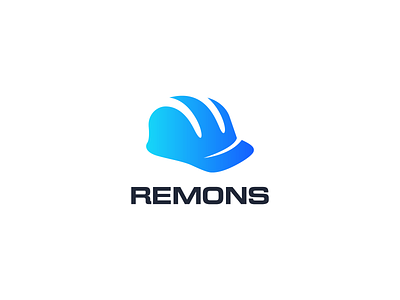 Remons branding builders community construction design graphic design helmet icon logo logotype minimal project simple