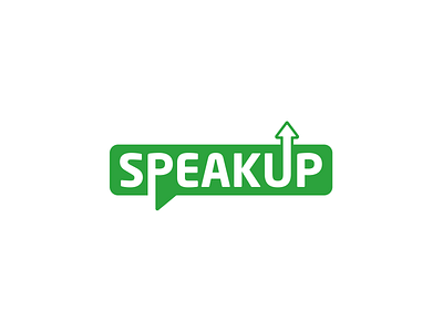 SpeakUp arrow branding chat design font graphic design green icon logo logolove logotype minimal simple speak up