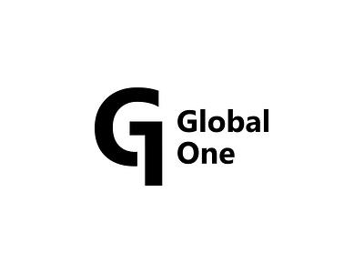 Global One 1 branding design font g1 global graphic design icon logo logotype minimal one simple