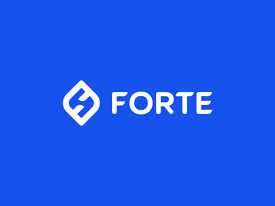 Forte blue brand clothing brand design icon logo logolab minimal production stores
