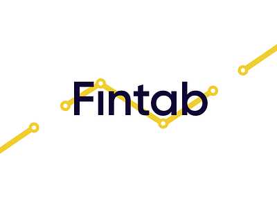 Fintab analyze design finance font logo logolab minimal tablet tracker wallet yellow