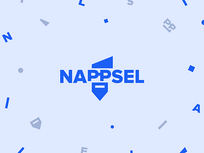 Nappsel v3 blue branding design frontend icon logo logolab minimal pattern programmer simple ui developer web development