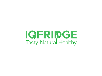 IQFridge v2 foods fridge green health iq logo logolab minimal natural simple tasty