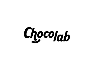 Chocolab black chocolate design lab laboratory logo logolab logotype minimalist simple smiles