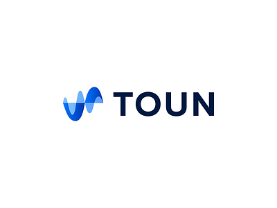 Toun v2 design effects gradient logo logolove logotype minimalist music simple sound track wave