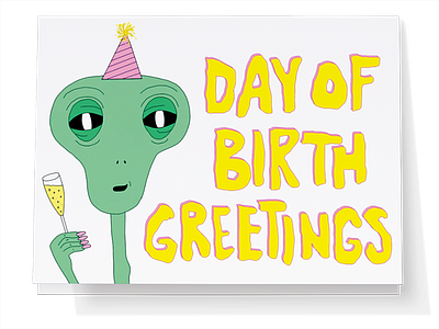 Day of Birth Greetings Card