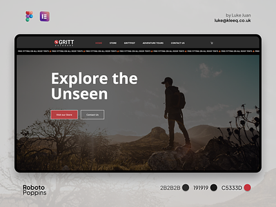 GRITT Outdoors 🥾 branding design ecommerce figma ui ux webdesign