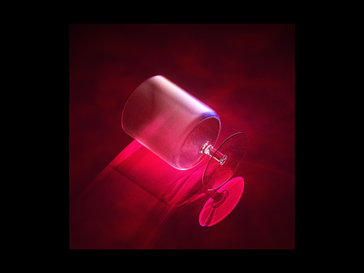 Glass & Velvet 3d caustics design glass glassware photography refraction relection render 3d