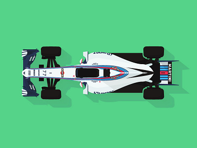 Daily #14 / Williams F1 FW38 car daily formula 1 illustration jack harvatt line art new racing vector williams