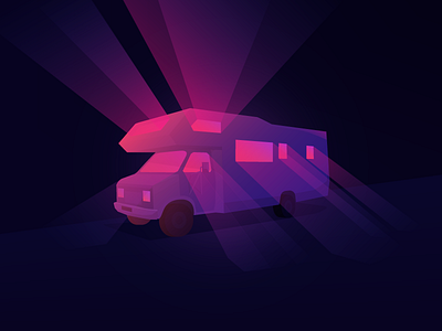 Daily #29 / Funky Four Wheeler colour cool daily funkk gradient illustration its all about the funk jack harvatt magic new van vector