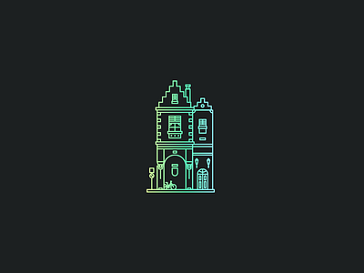 Daily #44 / A building in Bruges colour daily gradient illustration jack harvatt magic new vector