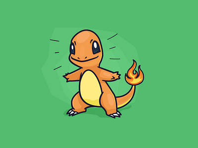 Daily #70/ A Wild Charmander Appears!! 🔥 colour cool shit daily gradient illustration jack harvatt magic new pokemon vector wavey
