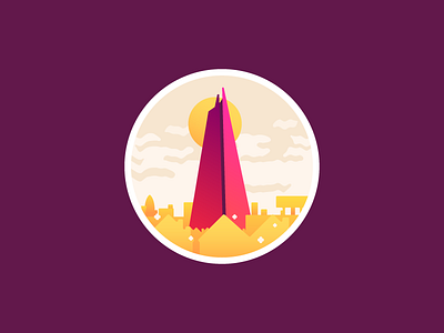 Daily #78/ same stuff, different tower. colour cool shit daily gradient illustration jack harvatt london magic new shard vector wavey