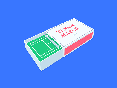 tennis match(es) daily dum idea illustration match box matches pun tennis vector