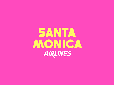 Santa Monica Airlines airlines brand custom type design logo monica napa santa skateboarding type typography