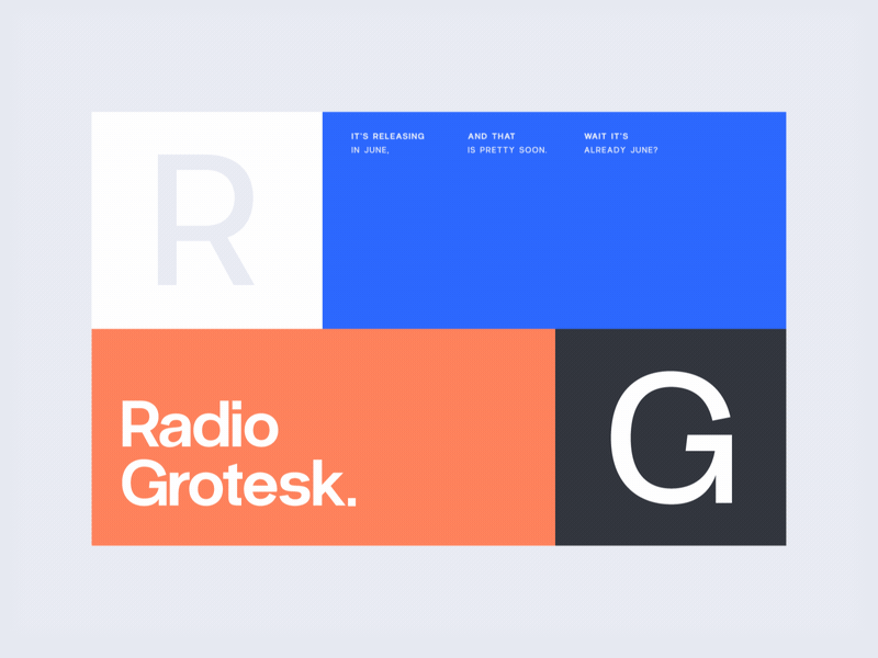 Radio Grotesk - Typeface 📻 animation c4d font grotesk loop physics preview slide type typeface
