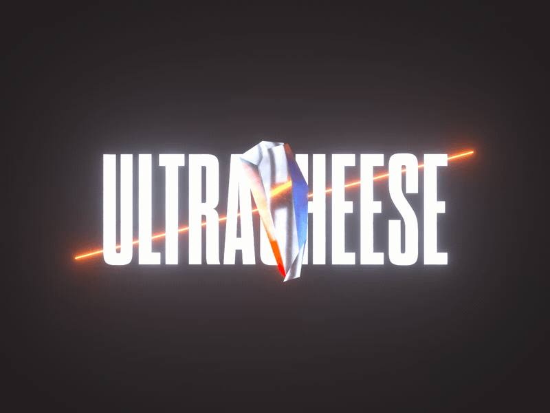 ultracheese 3d animation branding cheese cinema4d design distorted jack harvatt logo new not webgl type