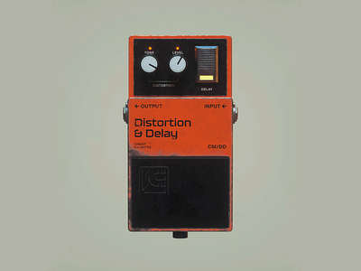 Distortion & Delay 3d c4d delay distortion effects guitar pedal music octane substance painter