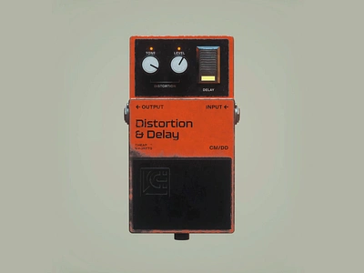 Distortion & Delay 3d c4d delay distortion effects guitar pedal music octane substance painter