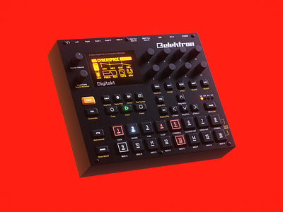 Elektron Digitakt 🥁 3d cinema4d drum machine elektron model music music tech octane product render production substancepainter