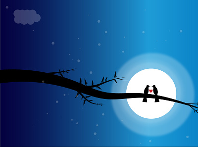 night moon design illustration logo minimal ui uidesign uxdesign vector web website