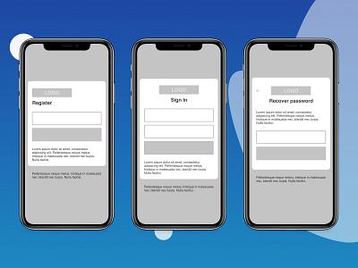 Tensolite - Login/Register login material register ui ux wireframe