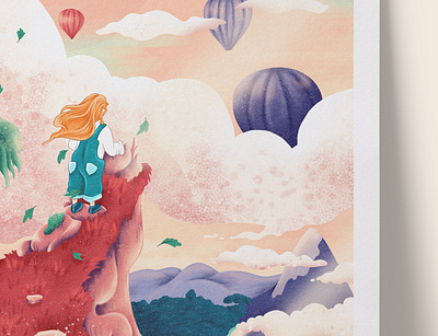 Storybook print book character character illustrator digital illustration environment fantasy hotairballoon illustration landscape sky story storybook whimsical