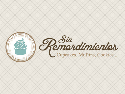 Sin remordimientos; cupcakes, muffins, cookies... cookie cupcake logo muffin sello stamp