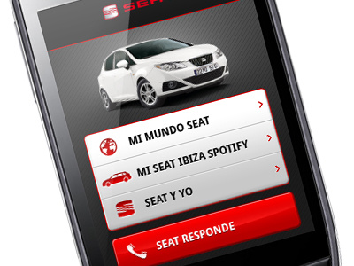 Design selected android app buttons cars home mobile