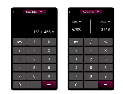 Daily UI #4 - Calculator app australia challenge dailyui design ui ux